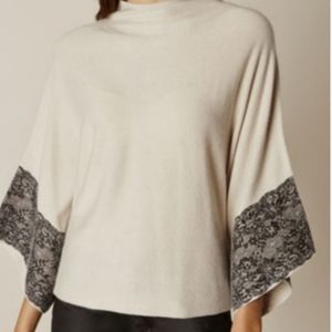 KAREN MILLEN Wool/cashmere Blend Lace Accent Sweater Size XS/S Brand New w/tag